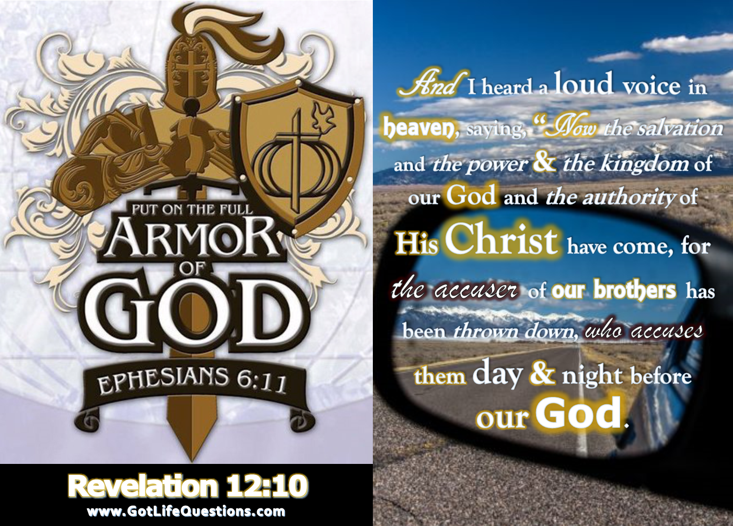 Revelation 12 10 - Ephesians 6 11 - Armor of God Winter River Morning │ #GLQ